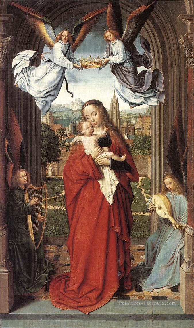 vierge et enfant avec quatre anges wga Gerard David Peintures à l'huile